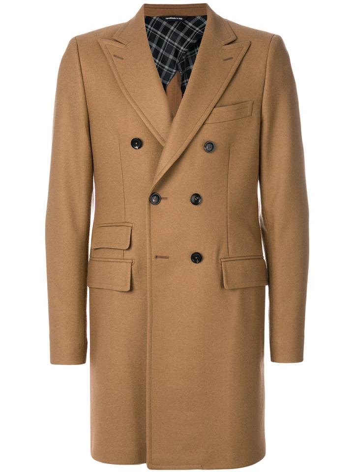 Tonello Double Breasted Coat - Nude & Neutrals