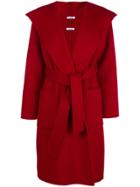 P.a.r.o.s.h. Hooded Wrap Coat - Red