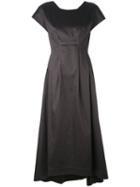 Pleat Detail Flared Dress - Women - Cotton - 36, Black, Cotton, Jil Sander Navy