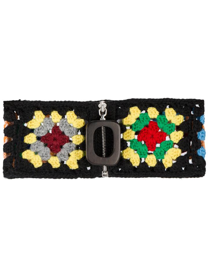 Jw Anderson Crochet Knitted Neckband - Black