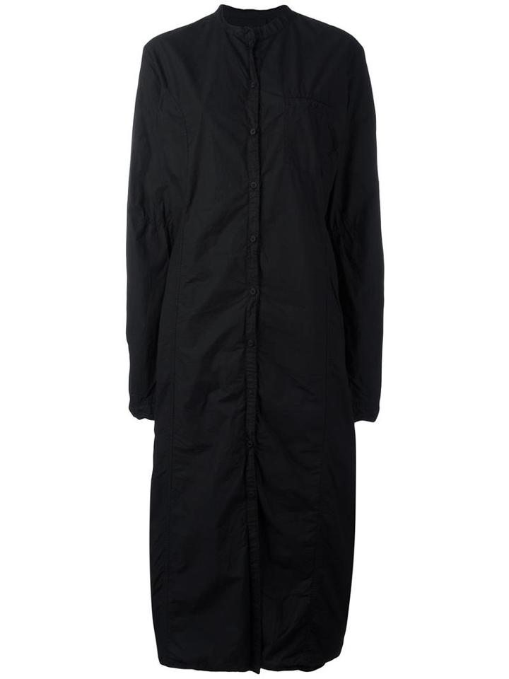 Pal Offner Long Shirt Coat, Women's, Size: 4, Black, Cotton