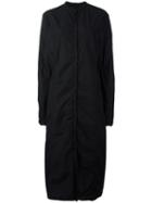 Pal Offner Long Shirt Coat, Women's, Size: 4, Black, Cotton