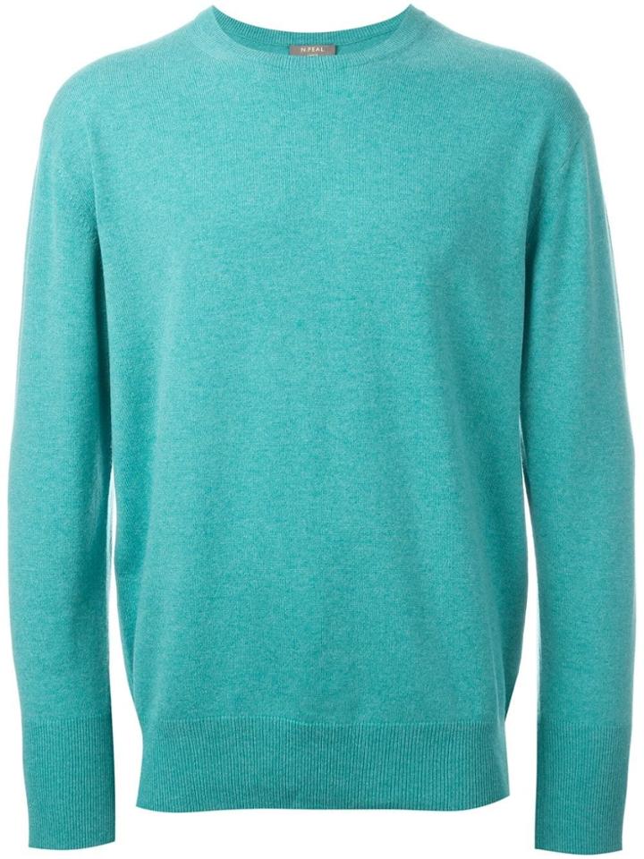 N.peal 'the Oxford' Crew Neck Jumper - Green