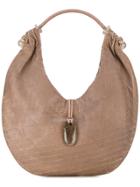 Giorgio Armani Vintage Curved Hobo Style Bag - Brown