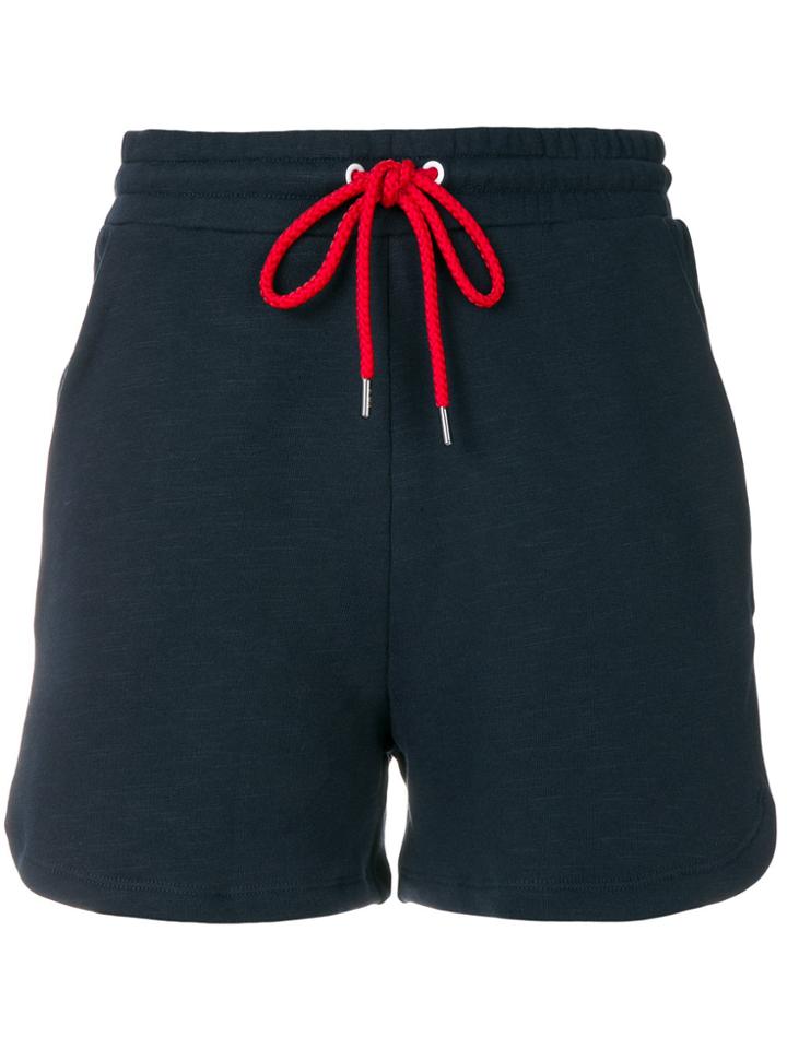 Emporio Armani Logo Track Shorts - Blue