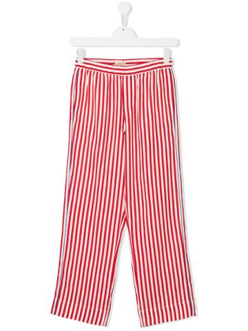 Bellerose Kids Striped Trousers - Red