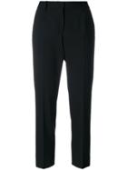 Dolce & Gabbana Striped Side Panel Cropped Trousers - Black