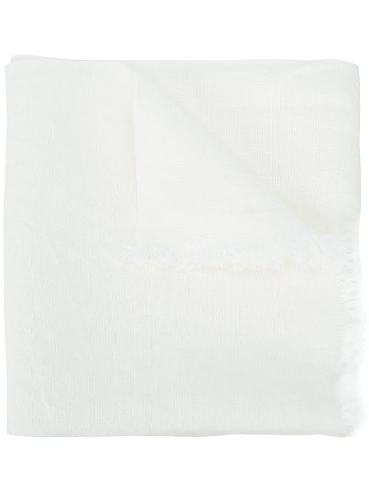 Horisaki Design & Handel - Oversized Scarf - Unisex - Linen/flax - One Size, White, Linen/flax