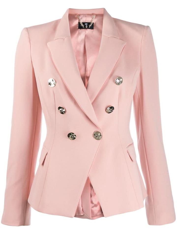 Elisabetta Franchi Double-breasted Jacket - Pink