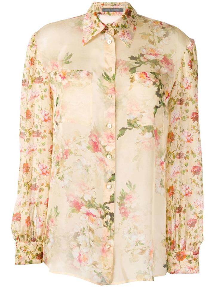 Alberta Ferretti Floral Print Shirt - Neutrals