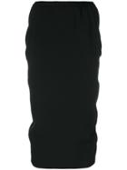 Rick Owens Soft Pillar Short Skirt - Black