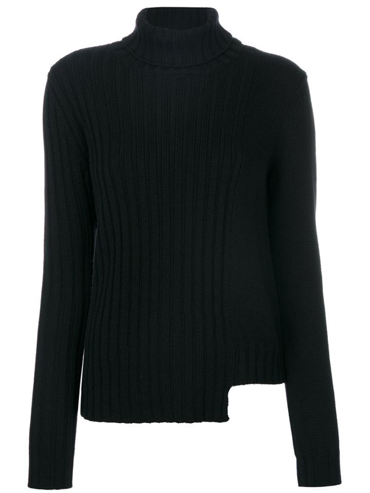 P.a.r.o.s.h. Ribbed Asymmetric Jumper - Black