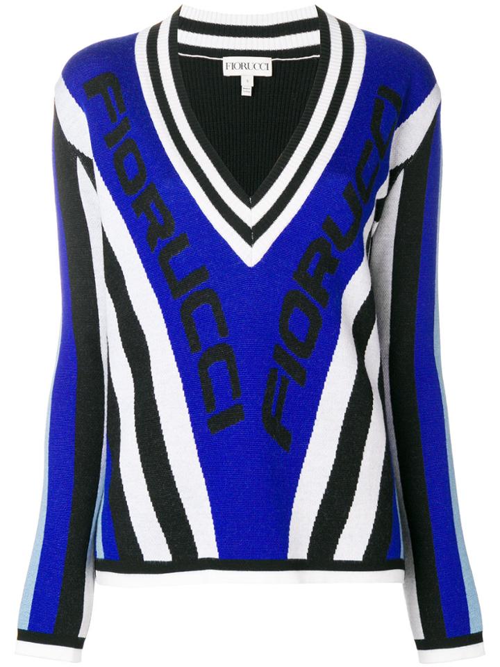Fiorucci V-neck Jumper - Blue
