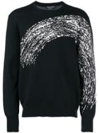 Alexander Mcqueen Contrast Stroke Sweatshirt - Black