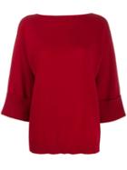 P.a.r.o.s.h. Boat Neck Sweatshirt - Red