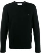 Calvin Klein Logo Embroidered Sweater - Black