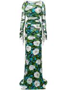 Dvf Diane Von Furstenberg Long Sleeves Floral Dress - Green