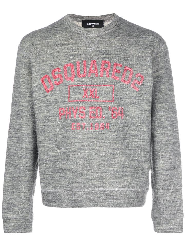 Dsquared2 Phys Ed Print Sweatshirt - Grey