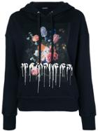 Alexander Mcqueen Floral Painting Hoodie - Blue