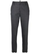 Dsquared2 - Cropped Tailored Trousers - Women - Polyester/spandex/elastane/virgin Wool - 40, Grey, Polyester/spandex/elastane/virgin Wool