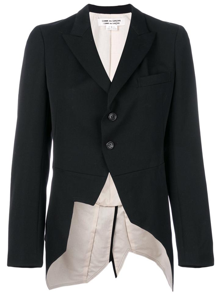 Comme Des Garçons Comme Des Garçons Fitted Pleated Jacket - Black