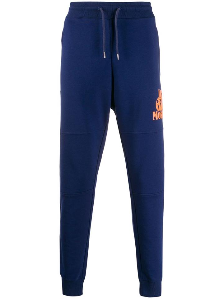 Love Moschino Logo Drawstring Trousers - Blue