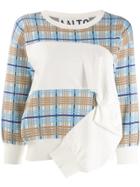 Aalto Check Knitted Jumper - Blue