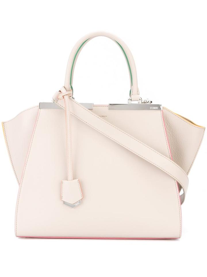 Fendi '3jours' Tote, Women's, Nude/neutrals, Calf Leather