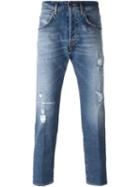 +people Distressed Slim Fit Jeans, Men's, Size: 33, Cotton/spandex/elastane