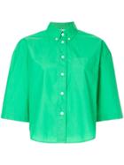 Ck Calvin Klein Cool Easy Cropped Shirt - Green