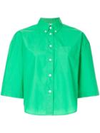 Ck Calvin Klein Cool Easy Cropped Shirt - Green