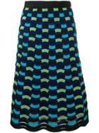 M Missoni Knitted Wave Skirt - Black