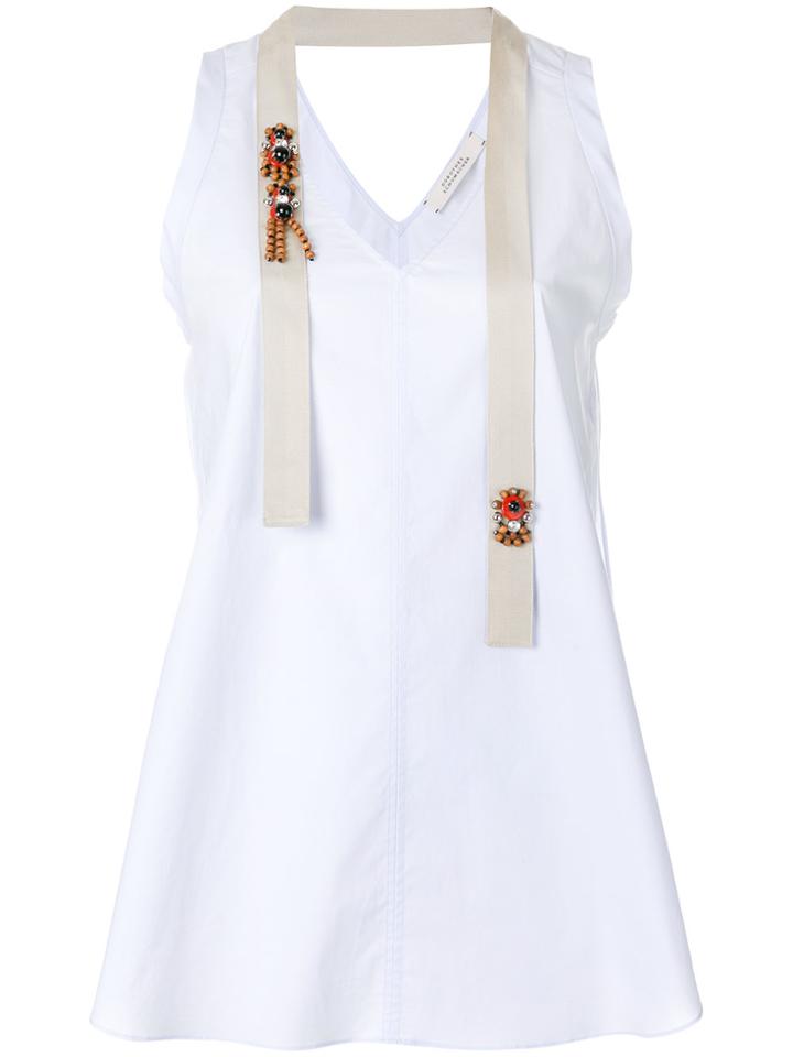 Dorothee Schumacher Embellished Tank Top - Blue