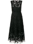Red Valentino Lace Midi Dress - Black