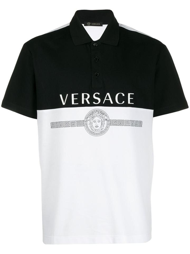 Versace Two-tone Polo Shirt - White