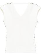 Maison Ullens Side Stripe Top - White