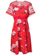 Ermanno Scervino Floral Print Midi Dress - Red
