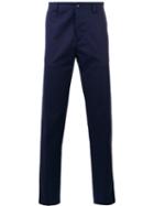 Mp Massimo Piombo - Tapered Trousers - Men - Cotton - 48, Blue, Cotton