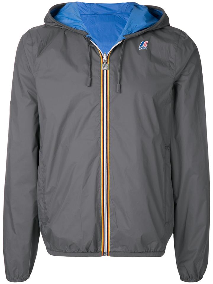 K-way Contrast Zip Jacket - Grey