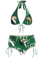 Adriana Degreas Tropical Print Bikini Set - Green