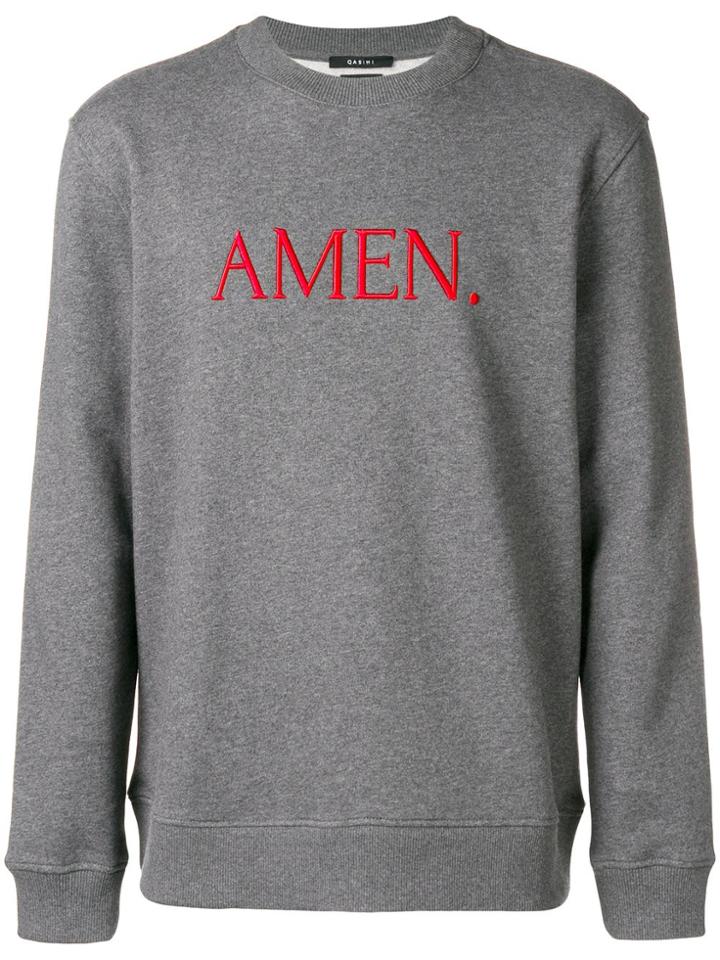 Qasimi Logo Jersey Sweater - Grey