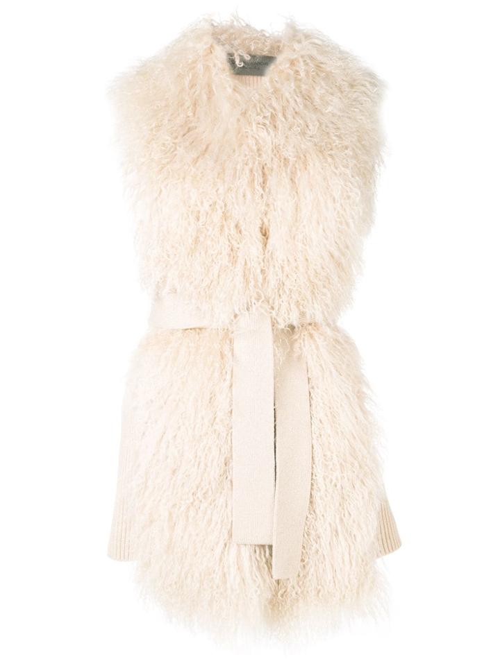 D.exterior Belted Gilet - Nude & Neutrals