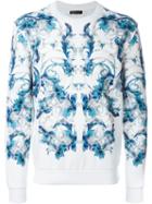 Versace Baroque Print Sweatshirt, Men's, Size: Medium, White, Cotton