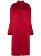 Haider Ackermann Single Breasted Raglan Sleeve Coat - Red