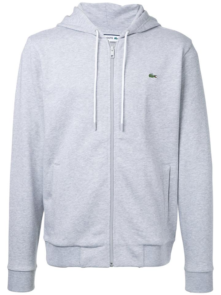 Lacoste - Zipped Hoodie - Men - Cotton - 5, Grey, Cotton