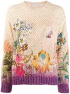 Etro Floral Embroidered Sweater - Purple