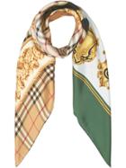 Burberry Archive Scarf Print Silk Square Scarf - Yellow & Orange