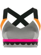 No Ka' Oi Colour-block Compression Top - Grey