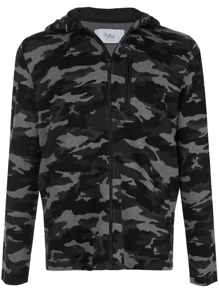 Aztech Mountain Zipped Hoodie - Black