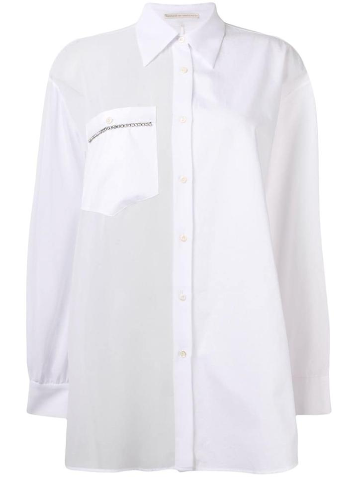 Marco De Vincenzo Contrasting Panels Shirt - White